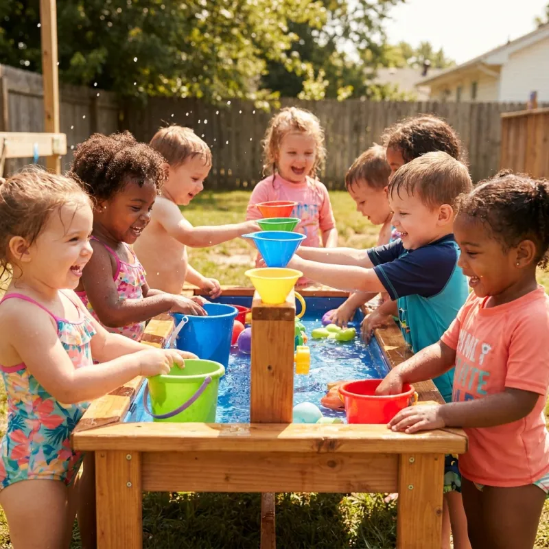 Juego de agua al aire libre